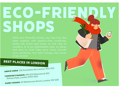 eco-friendly shop! branding flat graphic design illustration minimal photoshop web website