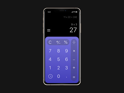 Daily UI Challenge 004 - Calculator app calculator calculator ui dailyui dailyui 004 ios ui