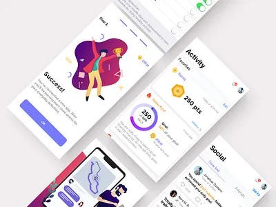 Healthy Platform app clean design illustrations interactive ios prototype responsive ui ux web