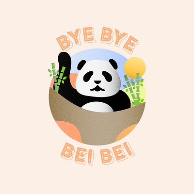 Bye Bye, Bei Bei design illustration vector