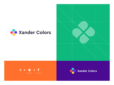 Xander Colors Logo branding design icon illustration illustrator logo minimal ui vector