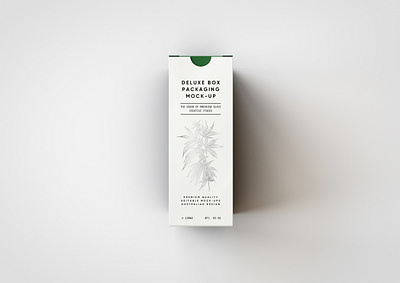 Deluxe Paper Box Mock-Up beauty product box branding branding and identity cannabis cannabis packaging cbd dropper hemp hemp oil medical marijuana mock up mock up mockup design mockup psd mockup template mockups oils packaging packaging mockup