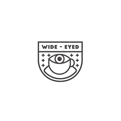 Wide Eyed coffee adobe adobeillustrator badge design badge logo black and white branding coffee logo corporate branding corporate design corporate identity design eye flat graphicdesign illustration illustrator logo vector visual design visual identity