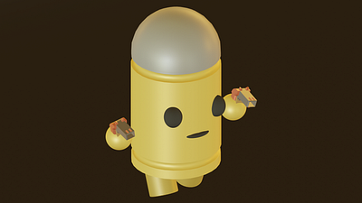 Enter The Gungeon Bullet 2.81 2019 3d black blender brown bullet cartoon eevee gray logo pistols render simple eyes yellow