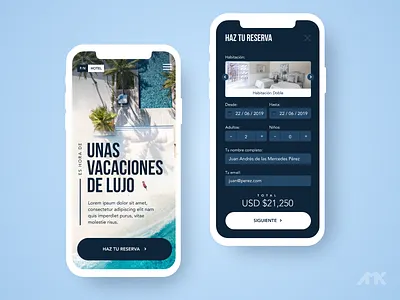 Hotel App - UI Design Concept homepage hotel hotel app hotel booking invision studio ui ui design ux