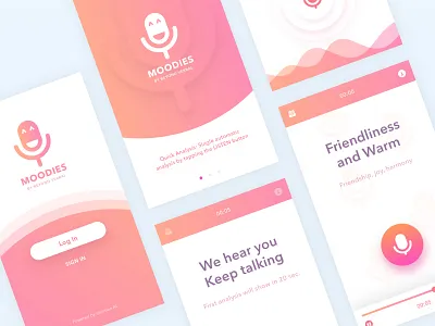Emotion analytics app ai app clean color interface mobile mobile app design product redesign simple ui ux