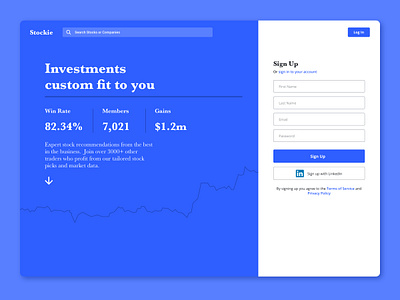 Stock Site finance finance business homepagedesign investment landingpage login purple sign in signup stock