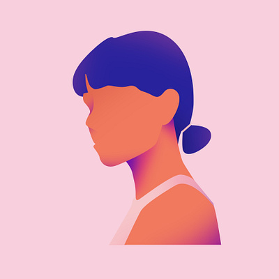 Lady cute design fashion fashion art fashion design fashion illustration graphic happy illustration kid lady minimal pastel people illustration portrait