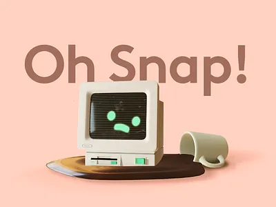Oh snap! b3d blender coffee computer render spill