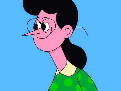 Persona ai character girl illustration vector woman