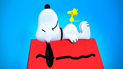 Snoopy & Woodstock 3d 3d model cinema 4d cinema4d design illustration render