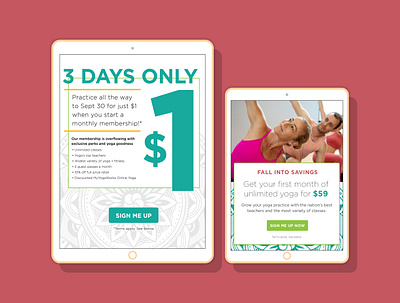 Digital Marketing Design for YogaWorks creative creative direction design digital design digital marketing digital marketing design graphic design graphic designer graphicdesign layout