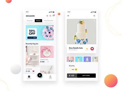 Details Page - Gift Store App animation app design detail page icon illustration illustrator minimal typography ui ux