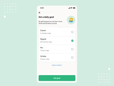 Ed-tech app (Concept) app badge cards checkbox checklist choice design editorial education educationapp gamification goals ios learning minimal mobileapp startup tutorial ui ux