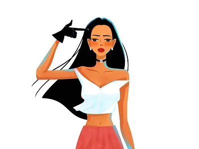 Beng character design ui 人物 发现 女孩 挑战 插图 插画 酷