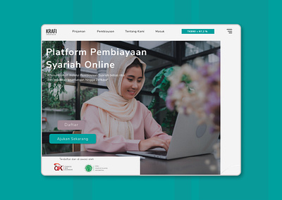 KRAFI Financial Online web design designgraphic financialweb landingpage parasuar syariahfinancial uidesign uiux uiuxdesign webdesign website webtemplate