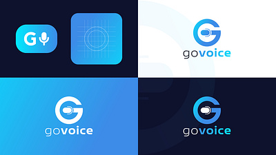 govoice, flat minimalist voice logo design amazing branding business company corporate flat minimalist govoice illustration logo logo design mic logo minimalist logo typography voice voice assistant voice logo voice logo design