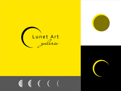 MOON GALERIE branding design illustration logo