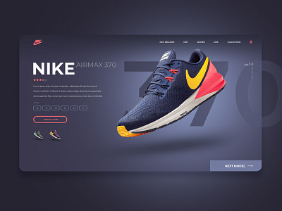 Shoe Shop - Product View dark minimalistic nike online shop shoes shop shopping sneaker sneakerhead sneakers web design website