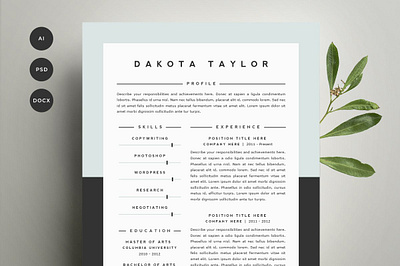 Resume Template 4 Pack | CV Template clean resume creative resume curriculum vitae cv template download free minimal resume modern modern resume professional resume resume cv resume template template