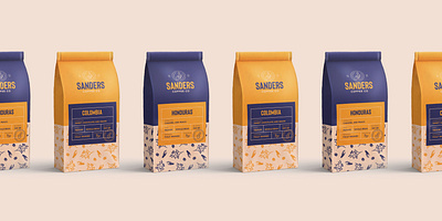 Sanders Coffee Co (Coffee bag) branding brewing coffee coffee bag logo logomark packaging roastery