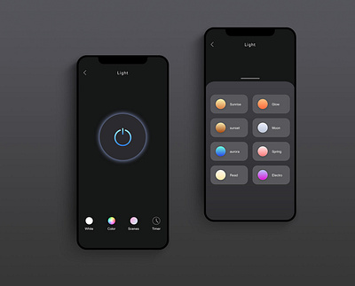 Smart home light screen light ui