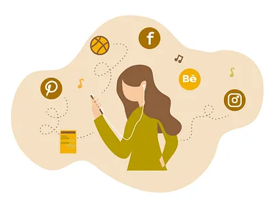 Social Media Network art artwork character concept digitalart flat flatdesign flatillustration illustration linework vector vectorart vectorillustration