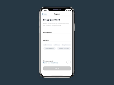 Registration process app design log in mobile signup ui ux