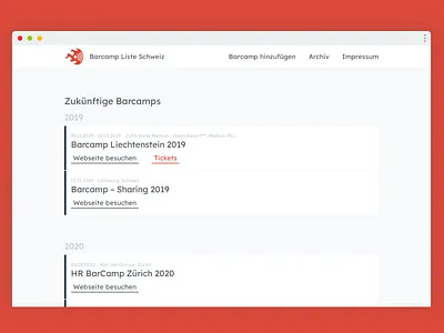 barcamp-liste.ch design directory directory listing html sass website wordpress wordpress design wordpress theme