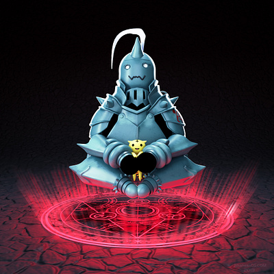 Al-Fullmetal alchemist 3d 3drender alchemist cartoon cartoon character fullmetal fun illustration maya render transmutation