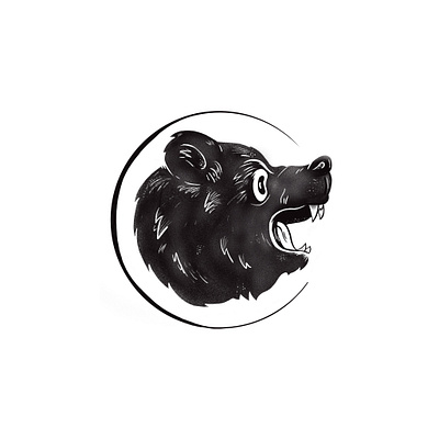 Bear with me animal animal art animal illustration animal logo bear bear logo black design illustration logo negative space simple