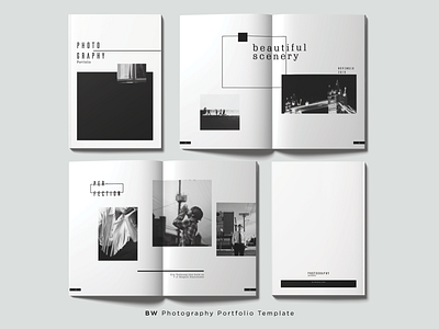 B&W Photography Portfolio Template book book cover book layout book template design exploration explore exploring layout layout design layout exploration layoutdesign layouts magazine magazine design portfolio portfolio design template template design templates