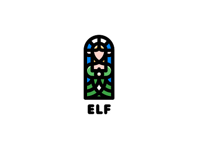 Elf Logo brand branding elf fairy tale fantasy glass gothic holy illustration legend light logo logotype mark myth queen shine stained glass window woman