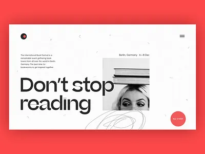 Book Festival Website Interactions book festival books design design studio event design event website graphic design interaction interaction design interface minimalism motion design reading ui user experience ux web web animation web design website design