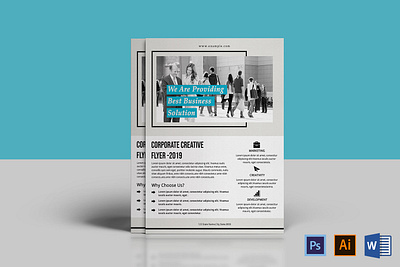 Clean Corporate Flyer Template advertising business business flyer clean coporate flyer corporate flyers illustrator template minimal ms word multipurpose photoshop template