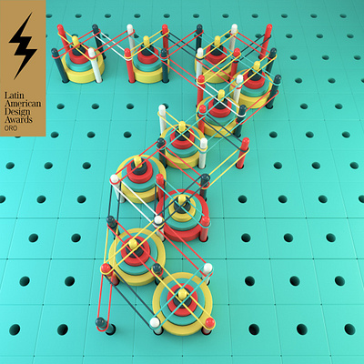 Number 7 PlayFont 3d 3d artist 3dfont 3dillustration 3dtype 3dtypo constructivism playfont type typeface