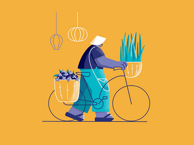 Vietnamese Guy character design travel vietnam illustration vietnamese yellow