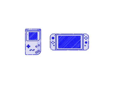 The Evolution digital gameboy games halftone illustration illustrator linear icons lineart nintendo retro switch vector
