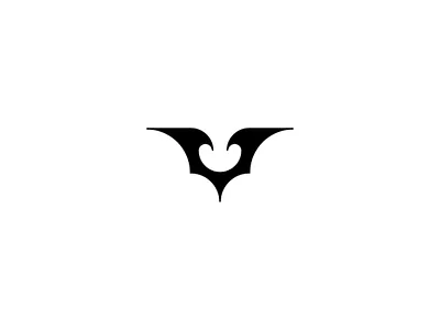 V+Wings Logo abstract bat design dragon lettermark logo logomark minimal simple v vampire wings