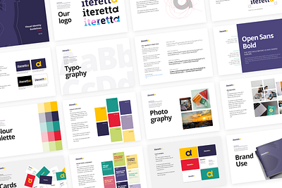 Branding Identity designs for Iteretta assets branding cards colors figma fonts identity iteretta logo newsletters typography