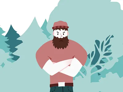 Jack beard character design cold cold weather digital art forest illustration illustrator lumberjack vector woods