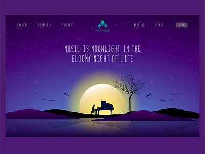 pianist concept design illustraion landingpage pianist piano ui uidesign vector