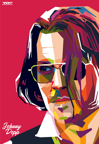Johnny Depp art design digital illustration illustrations johnnydepp popart portrait vector vector illustration