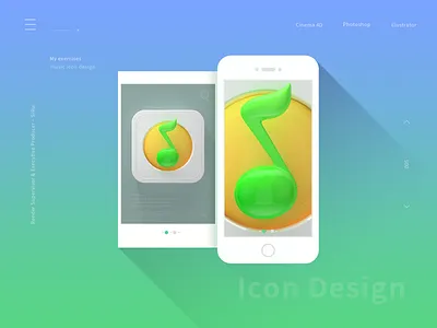 QQmusic icon cinema 4d icon