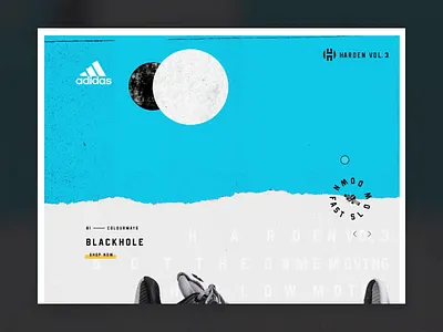 Harden Vol.3 animation basketball clean colourful grunge homepage photo sport ui ux webdesign website