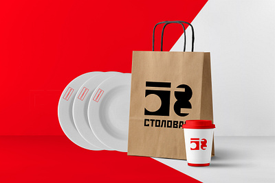 Identity for "Stolovaya 58" branding challenge corporate identity cup design eat logo logotype package plate