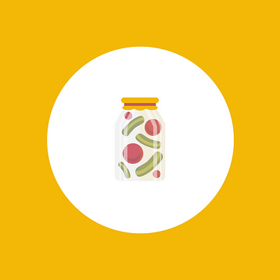 100 days of vector illustration day 59 100 days of illustration 100daychallenge 100days adobe illustrator autumn autumn collection autumn colors design detail illustration illustration mason jar pickles tomatoes vector vector illustration