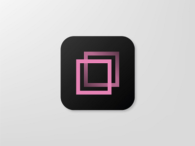 Daily UI #005 - App Icon black daily ui 005 dailyui gradient pink shape square ui ui design uidailychallenge