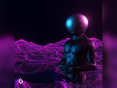 Wondering b3d blender blender3d concept concept art ocean photoshop retro synth synthwave wondering