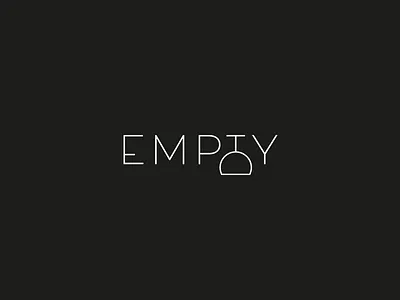 Logo Design Concept - Empty branding design elegant empty glass logo logo design logos logotype minimalist minimalist logo wine wine glass wine logo